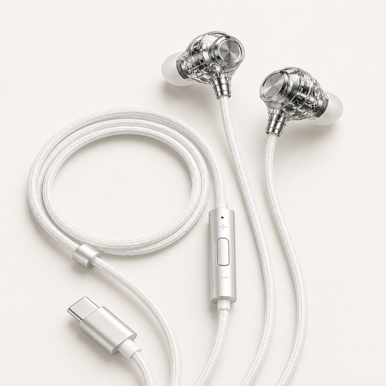 AUDR Metal Wired Earbuds  – Exposed Lattice Housing