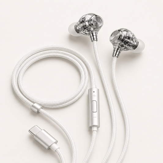 AUDR Metal Wired Earbuds  – Exposed Lattice Housing