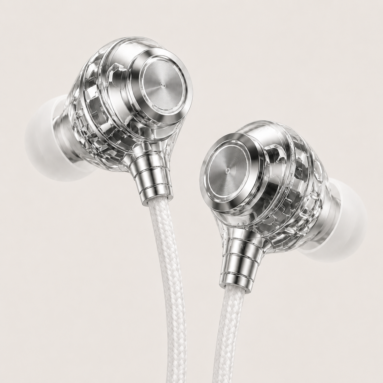 AUDR Metal Wired Earbuds  – Exposed Lattice Housing