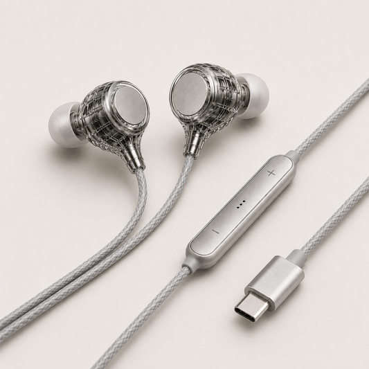 AUDR Steel Wired Earbuds – Satin Brushed Finish