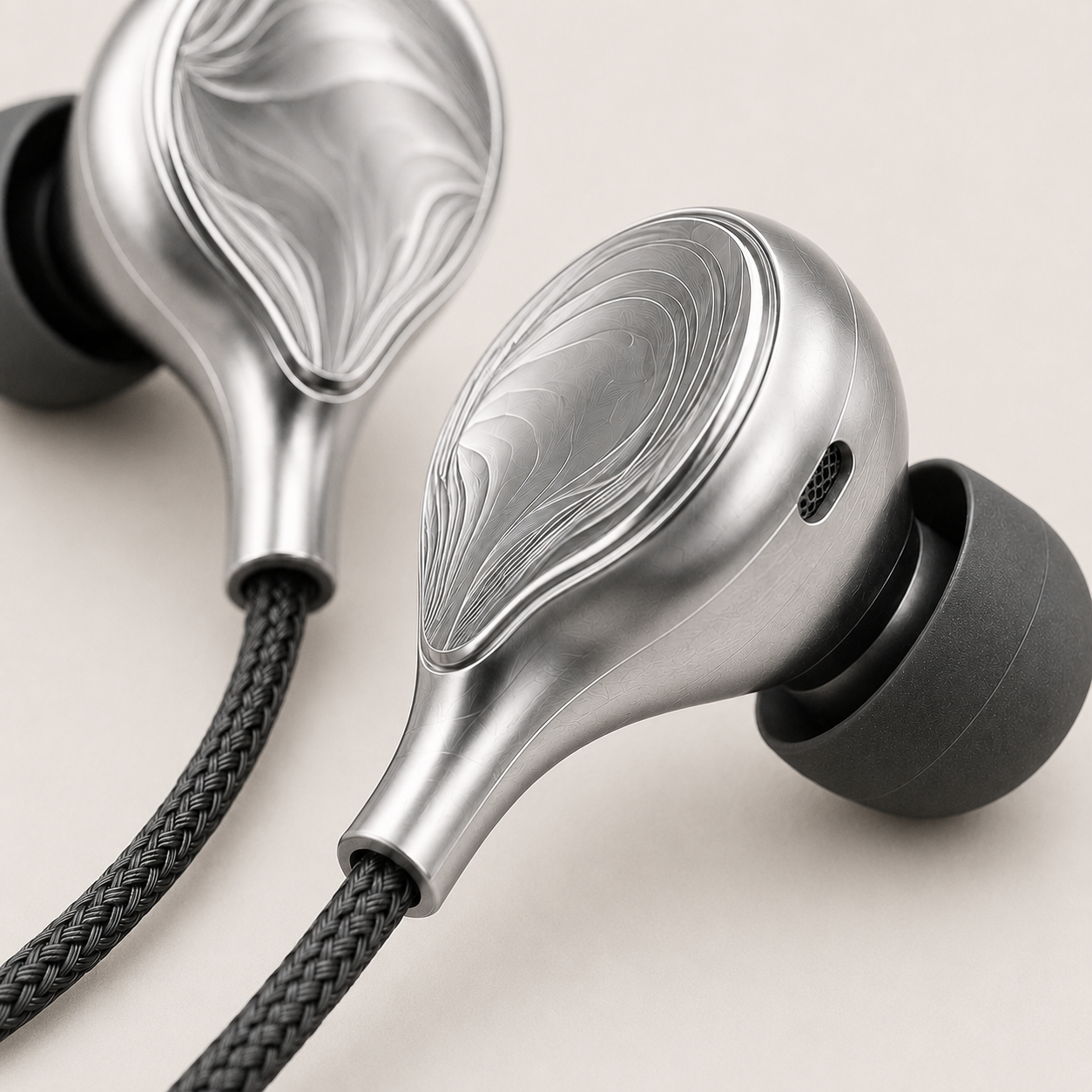AUDR Tide Wired Earbuds – Brushed Metal Faceplate