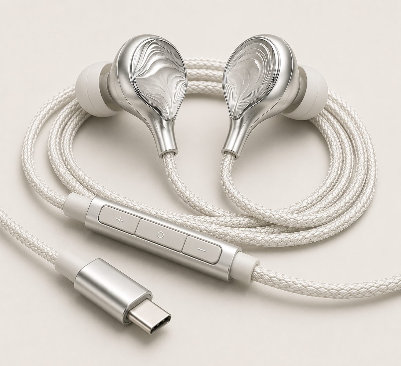 AUDR Tide Wired Earbuds – Brushed Metal Faceplate